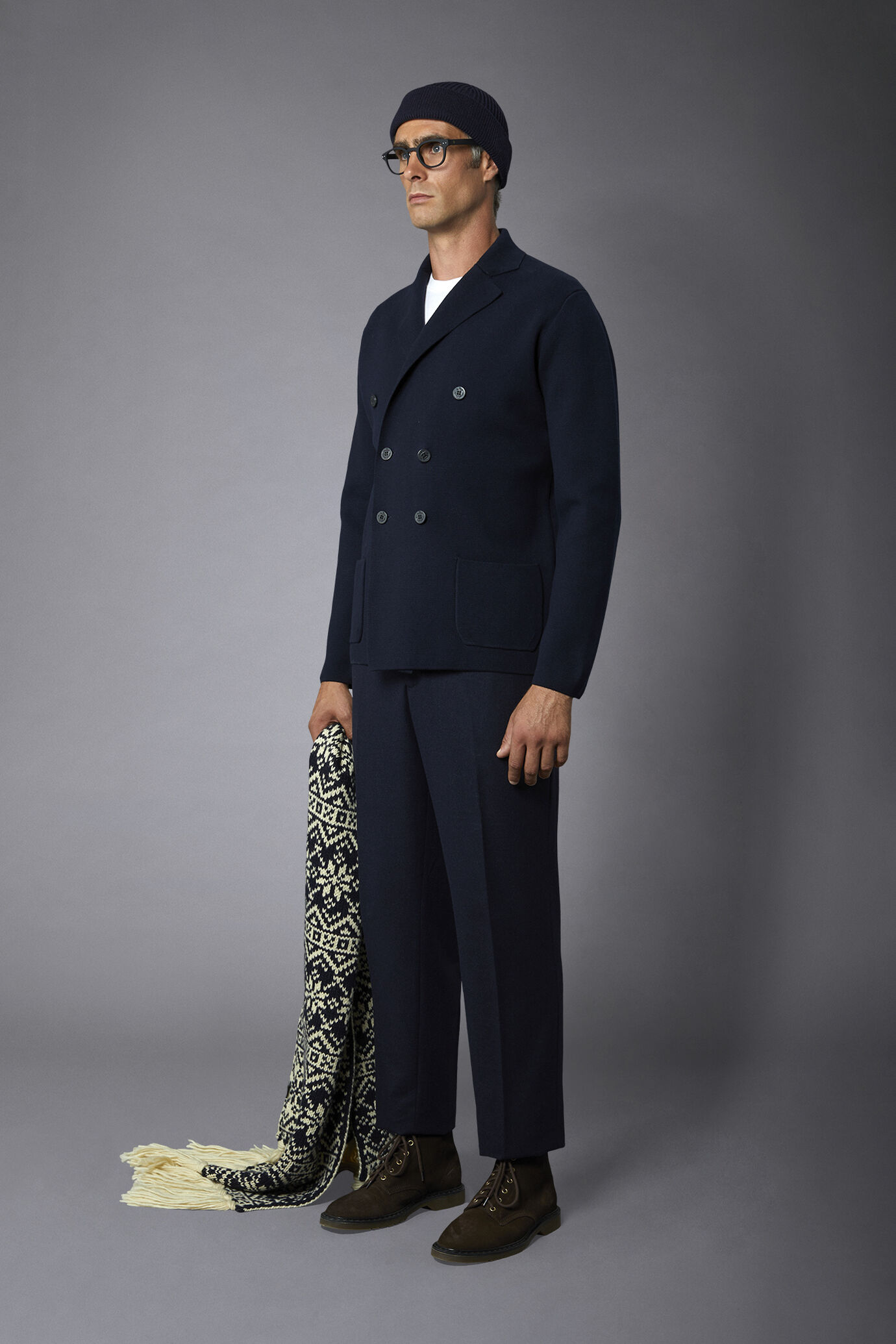 Pantalone uomo senza pinces misto lana image number 1