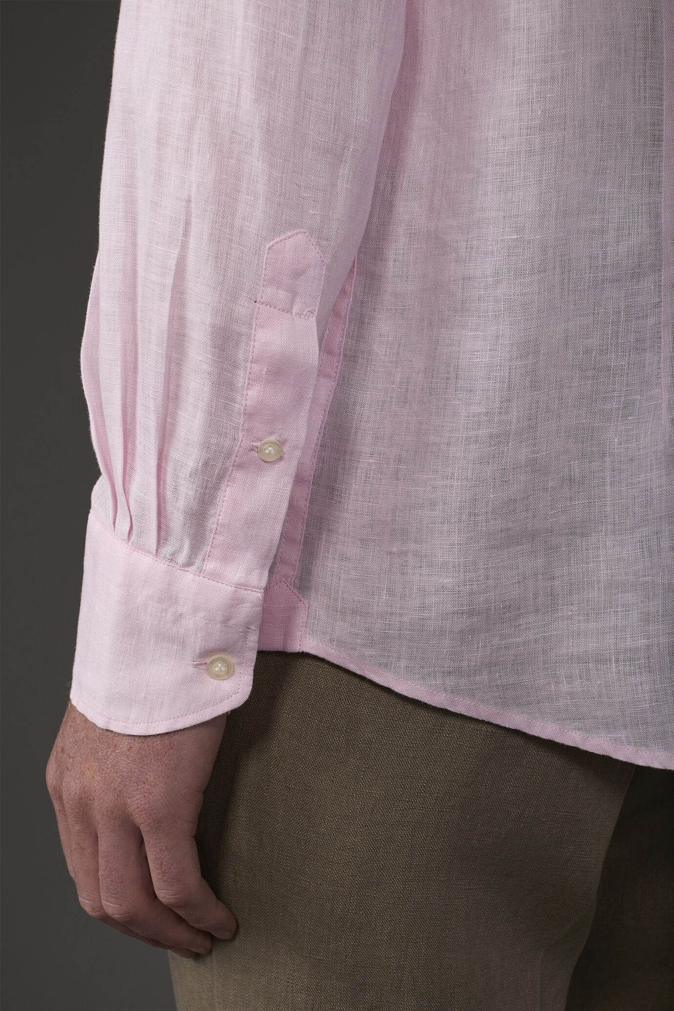 Chemise décontractée homme à col classique, 100% lin image number 3