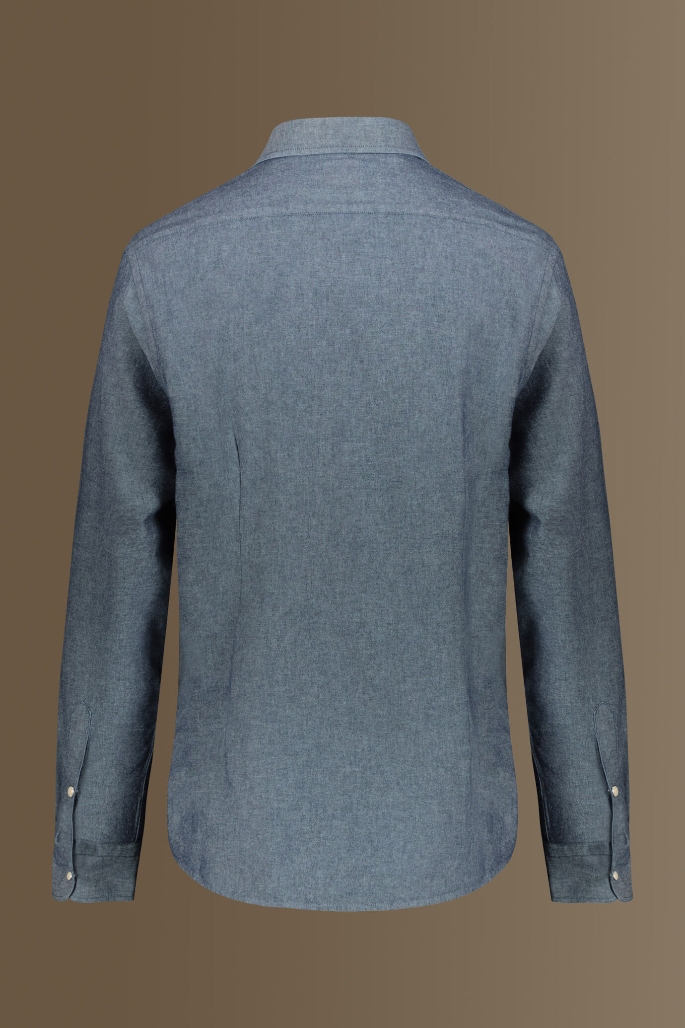 Casual shirt french collar chambray fabric image number 5