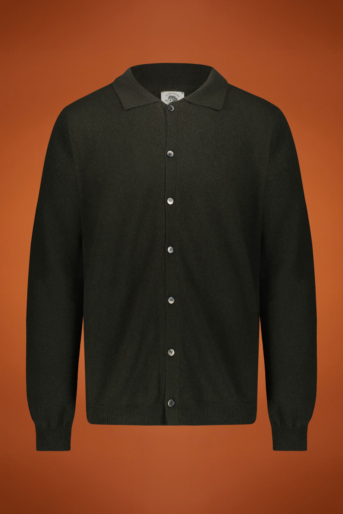 Genderless 100% cashmere regular fit polo shirt