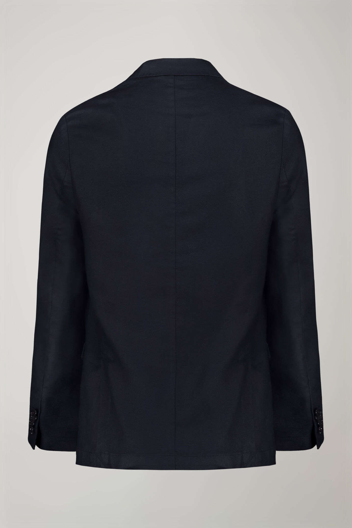 Men's single-breasted unlined linen and cotton blazer with regular fit lapels image number 5