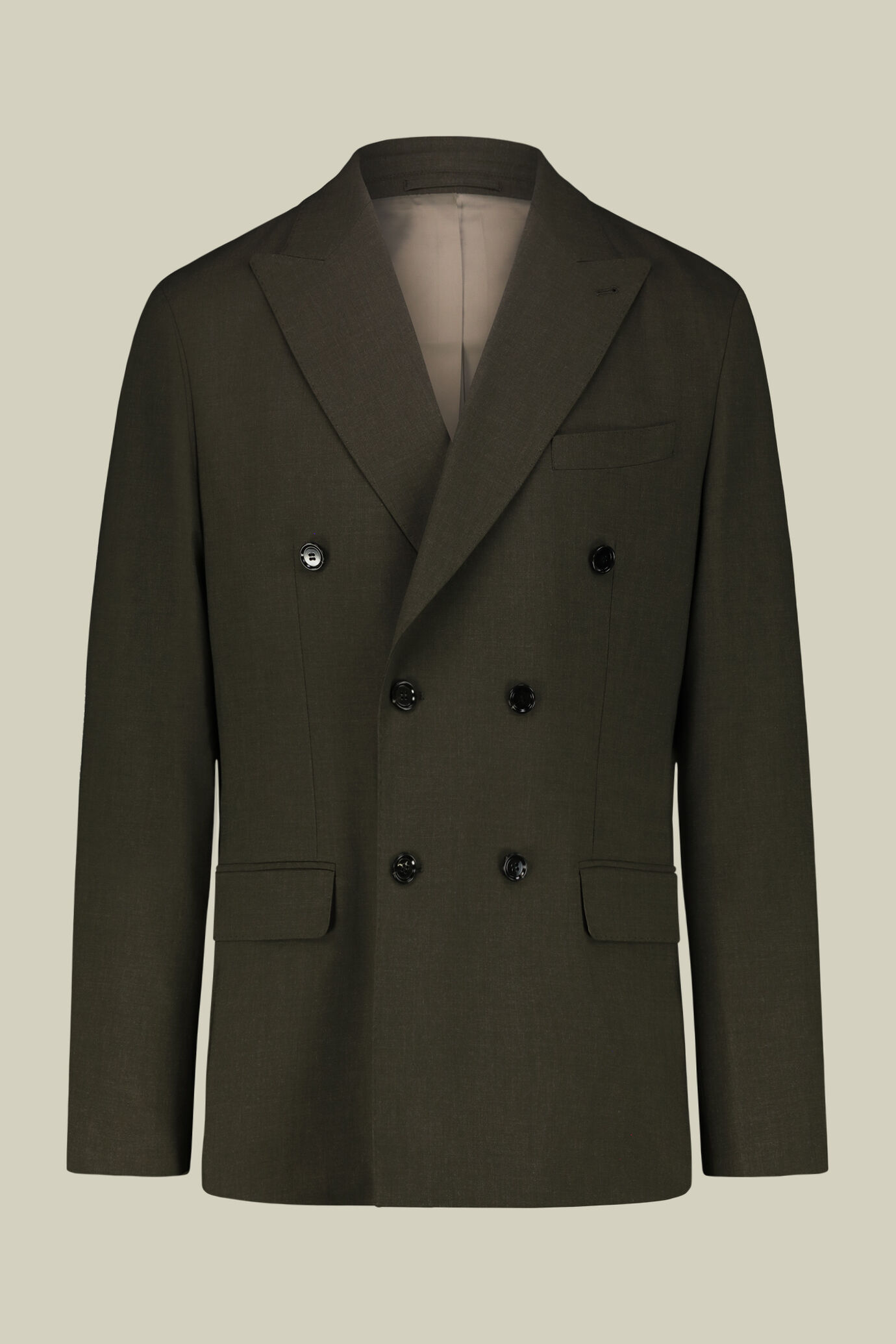 Costume à double boutonnage pour homme, avec pantalon à simple pli en tissu bi-stretch image number 4