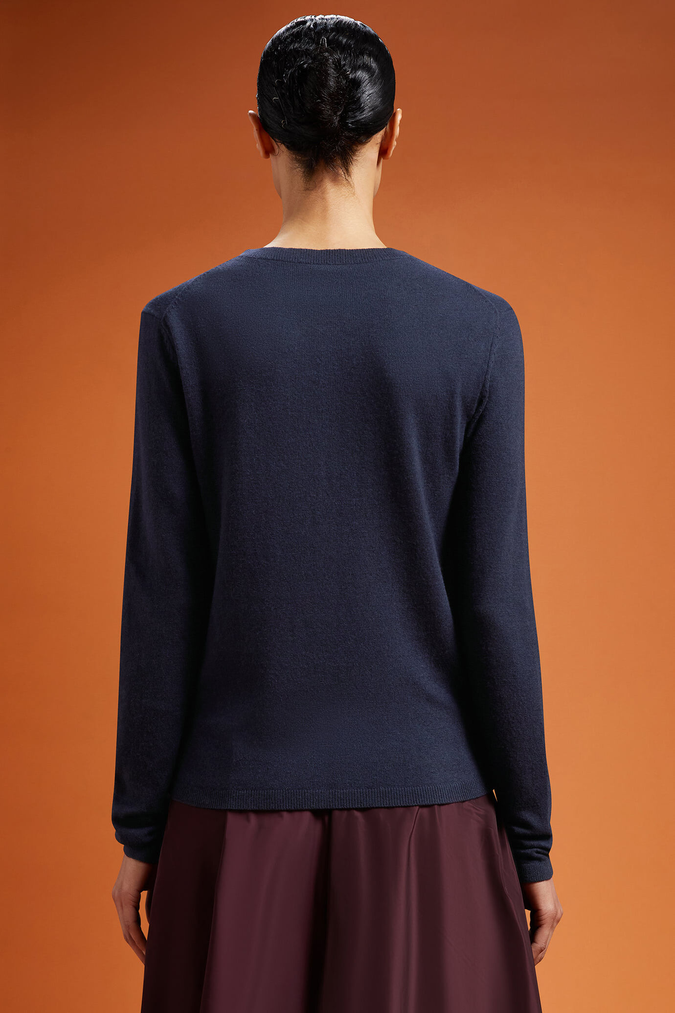 Cardigan pour femme, col rond, en laine et cachemire, coupe classique image number 1