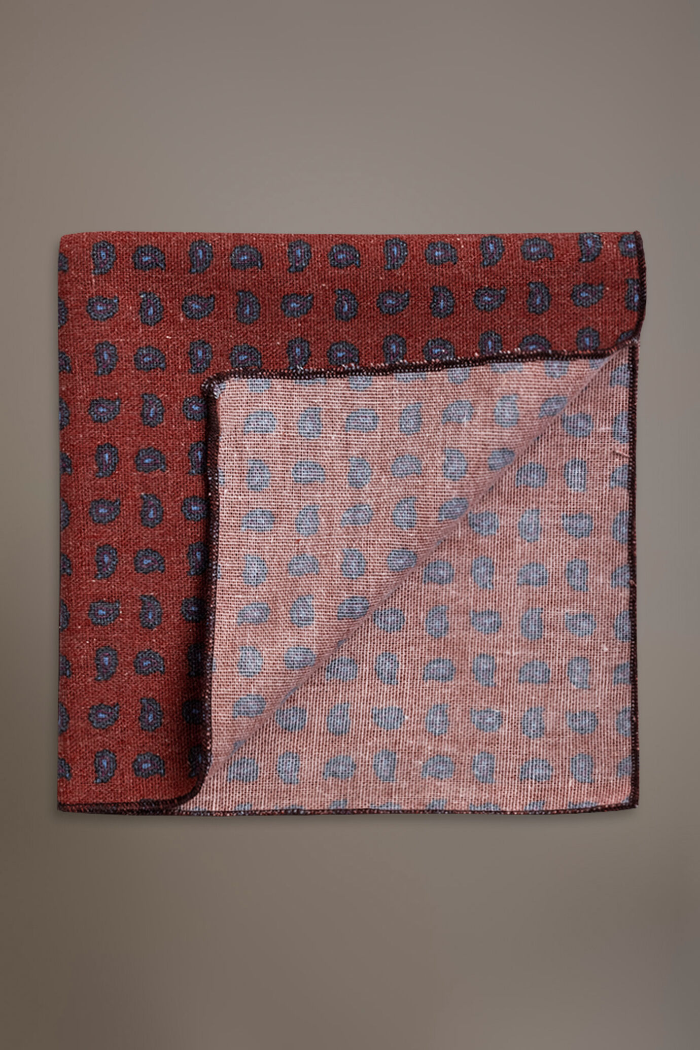 Pochette uomo misto lino disegno fantasia image number 0