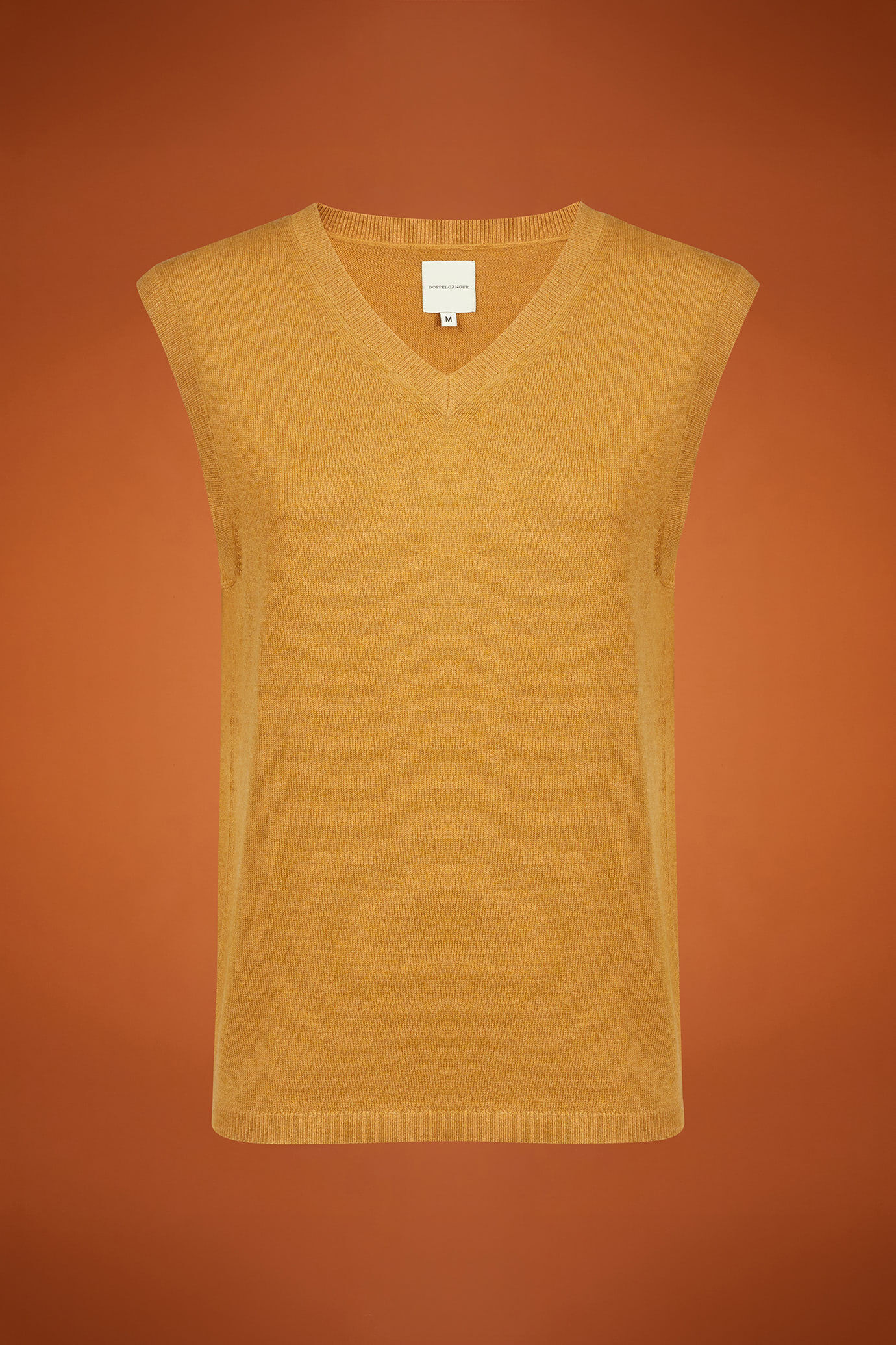 Gilet donna in maglia con scollo a v misto lana e cachemire regular fit image number 4