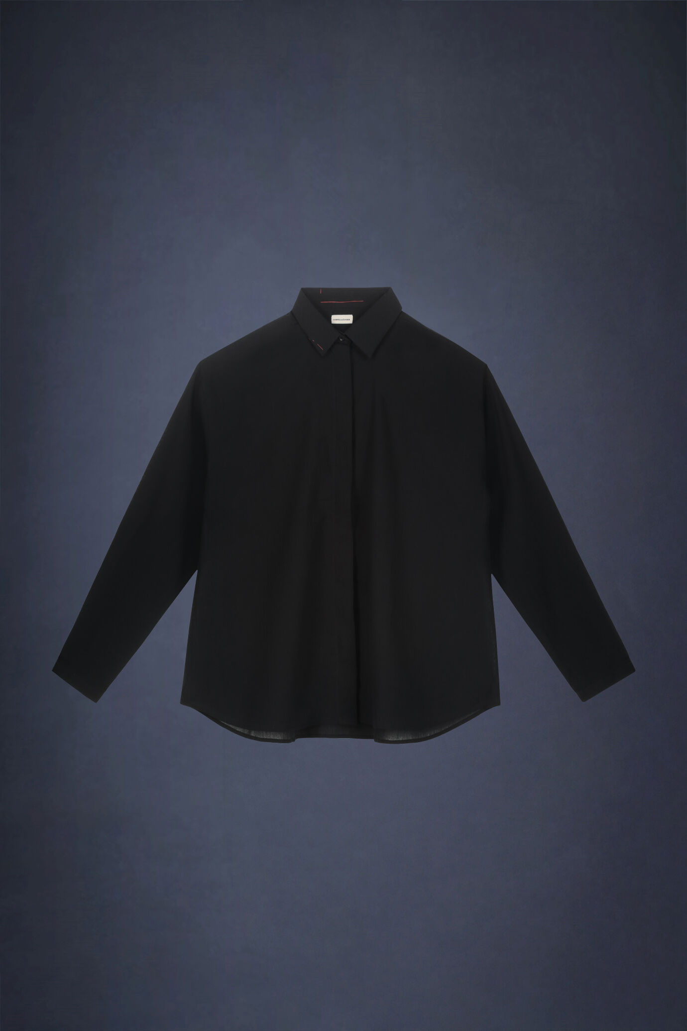 Camicia donna boxy collo francese puro cotone effetto stropicciato image number 5