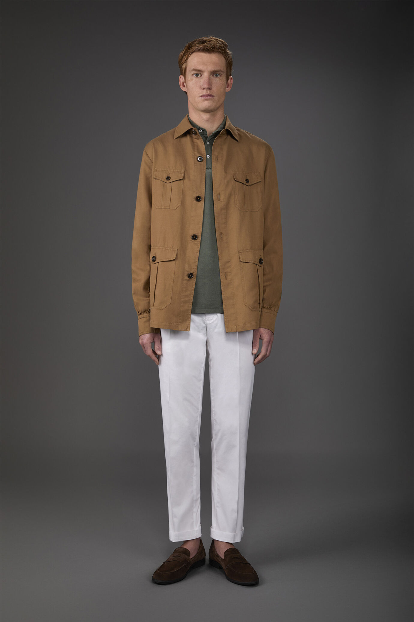 Herrenhose mit zwei kleinen Bügelfalten und verdeckter Knopfleiste image number 0