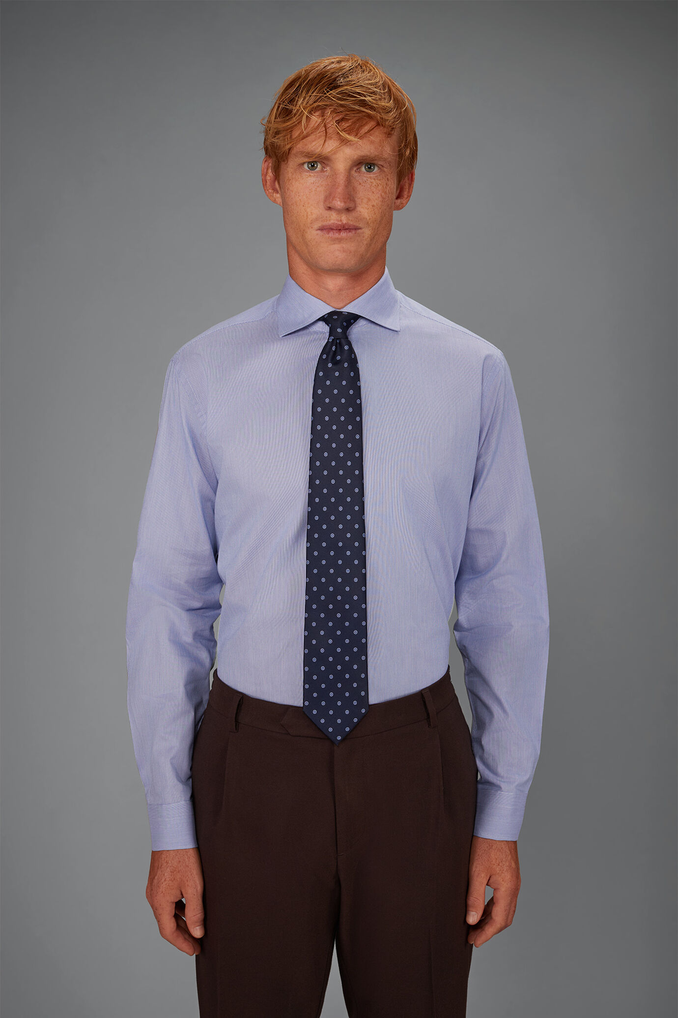 Camicie uomo in 100% cotone Pinpoint Oxford regular fit image number 1