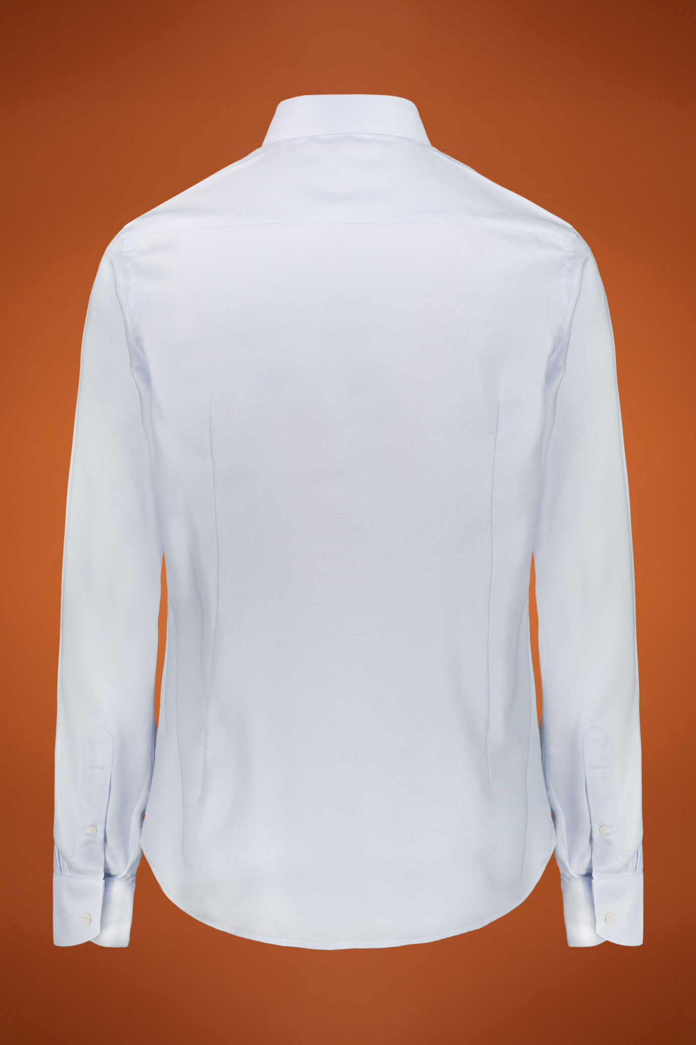 Camicia uomo con collo classico 100% cotone tessuto armaturato tinta unita regular fit image number 1