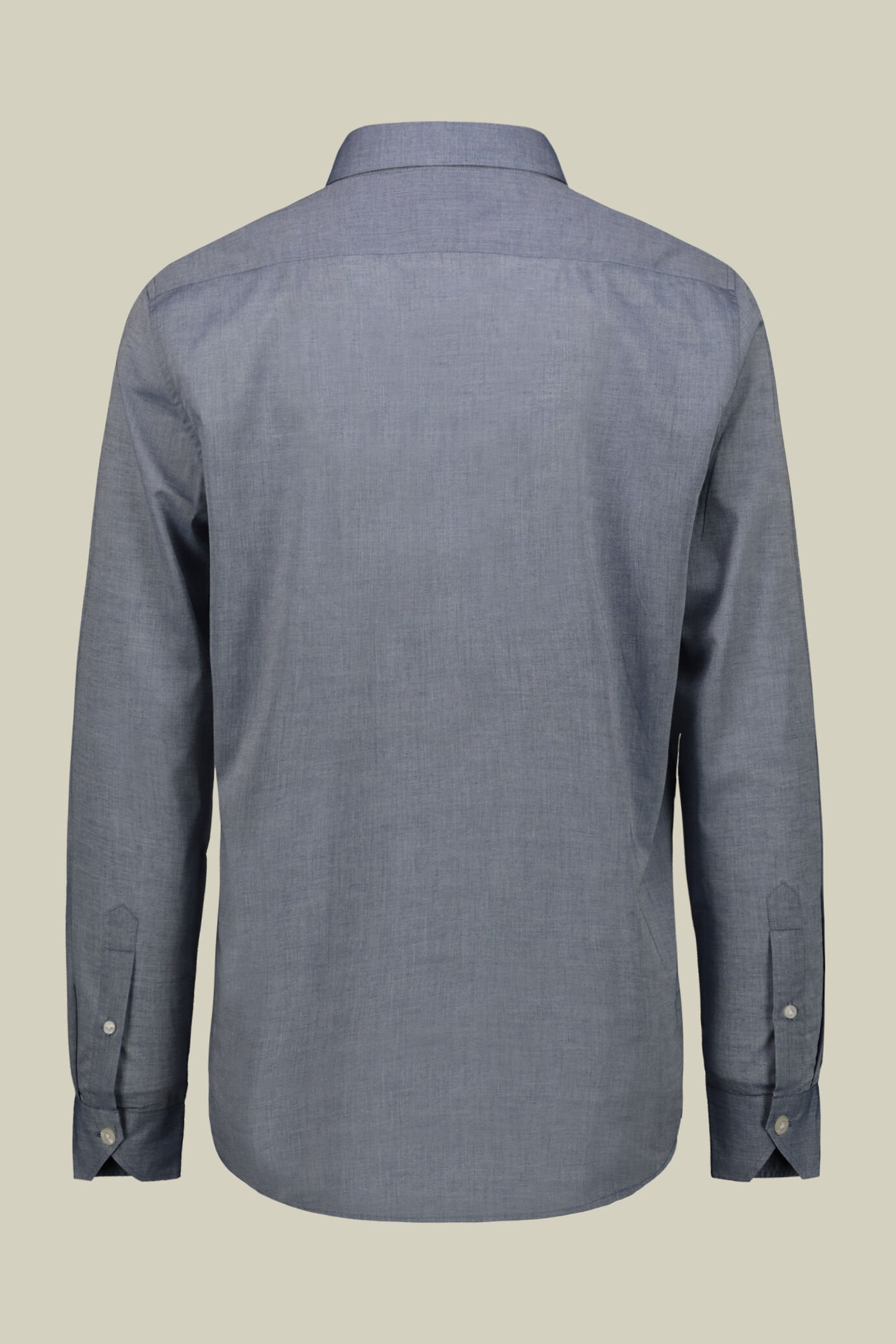 Men's concealed button down casual shirt in washed muslin fabric image number 5