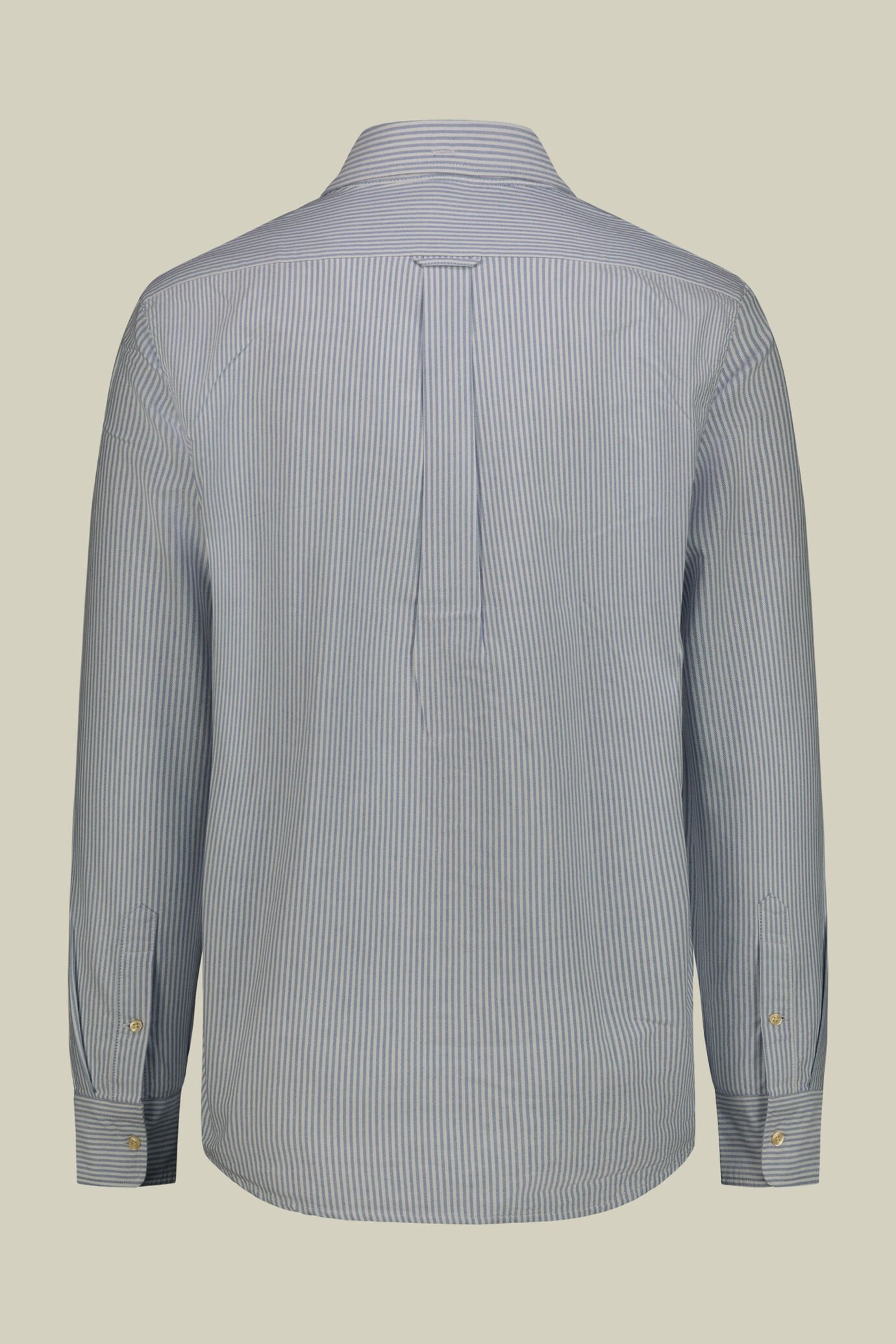 Herrenhemd aus 100 % Baumwolle Oxford mit Streifen und Button-Down-Kragen image number 6