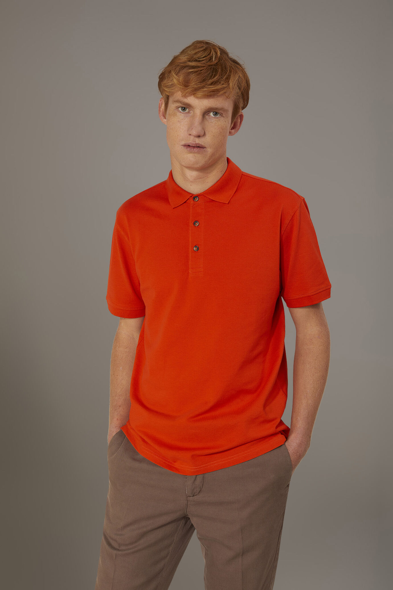 Short sleeve polo 100% cotton piquet image number 0