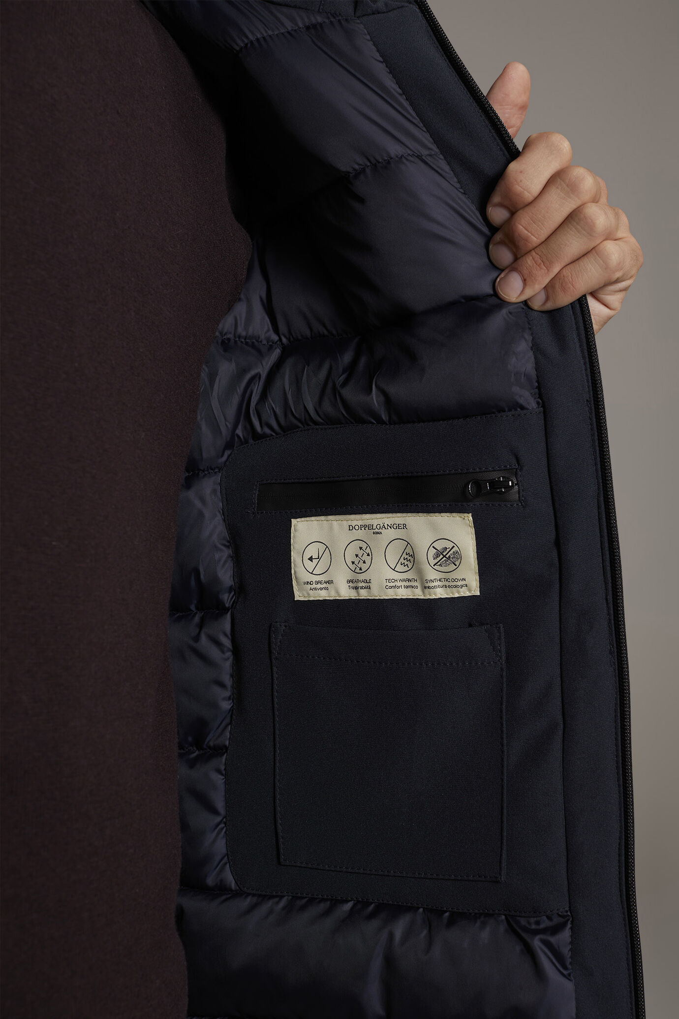 Tech jacket with hood poly tech stretch image number 4