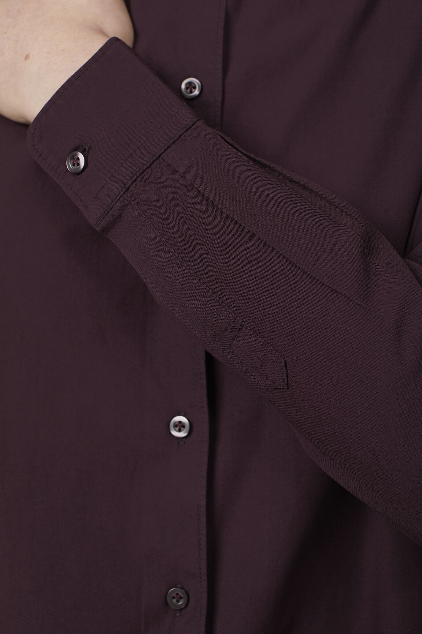 Camicia donna con collo coreano 100% cotone image number 4