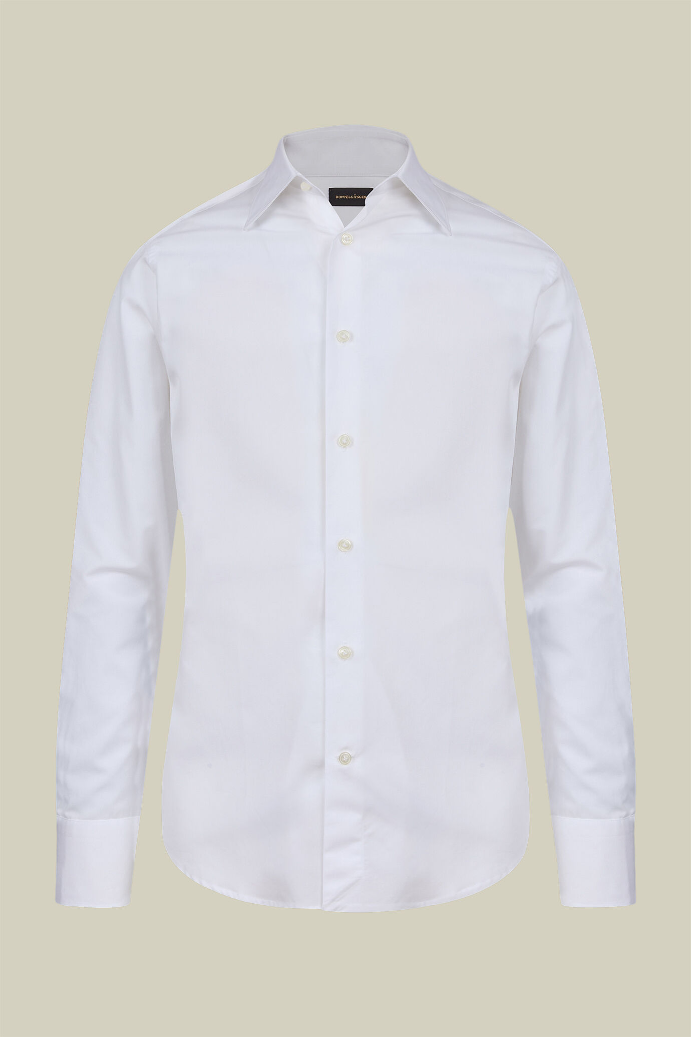 Chemise classique pour homme, 100% coton, à col classique et tissu fil à fil, coupe classique