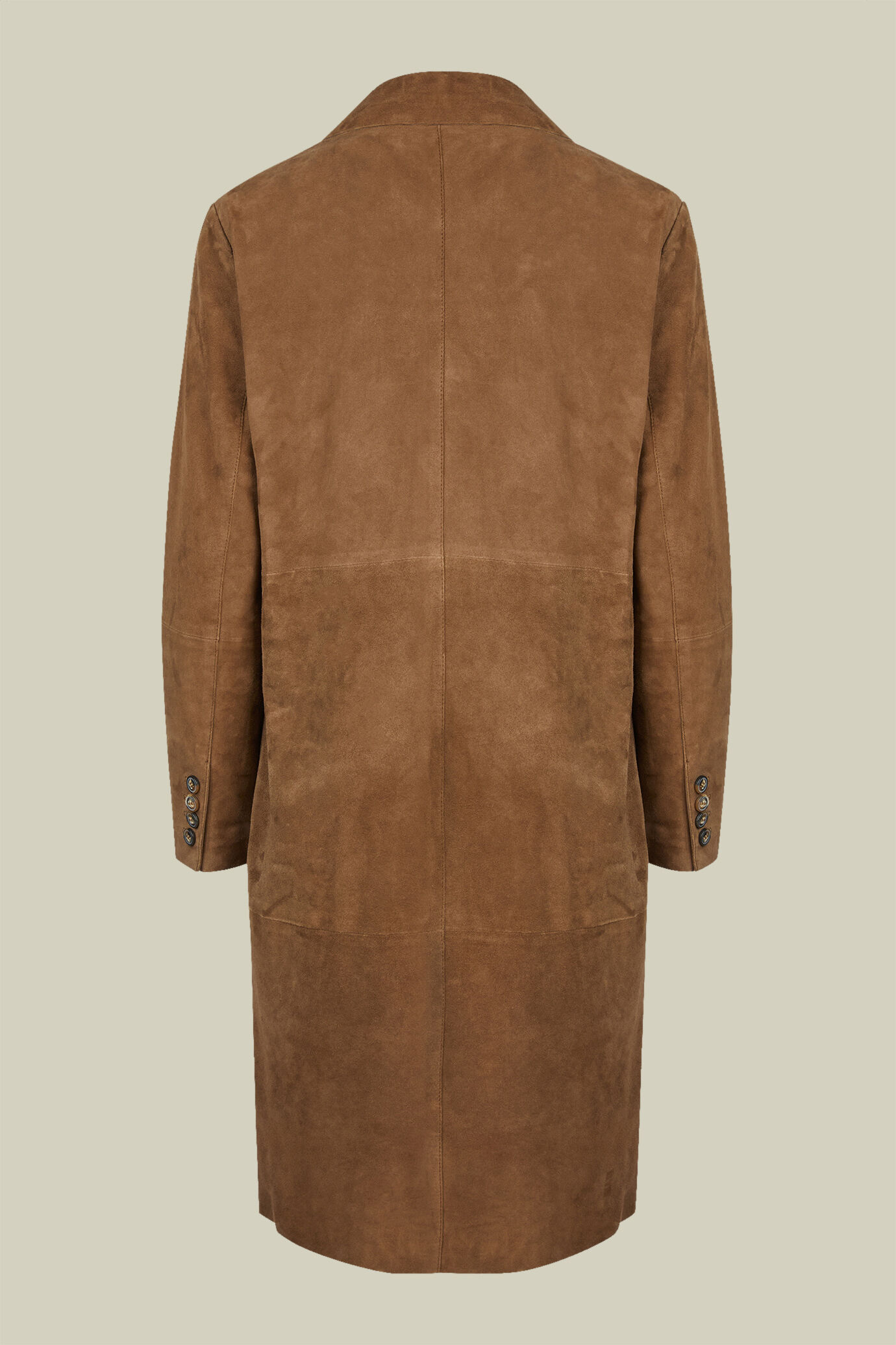 Cappotto donna 100% vera pelle scamosciata regular fit image number 5