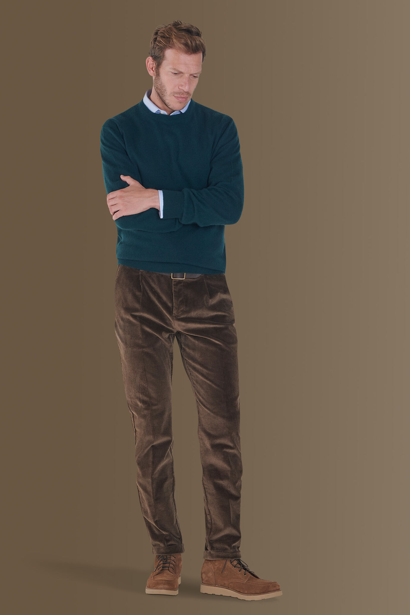 Pantalone uomo chino velluto a coste image number 0