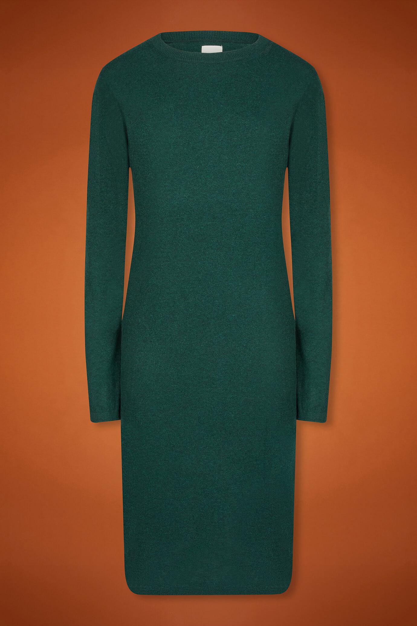 Damen-Strickkleid mit Rundhalsausschnitt und Seitenschlitzen in normaler Passform image number 4