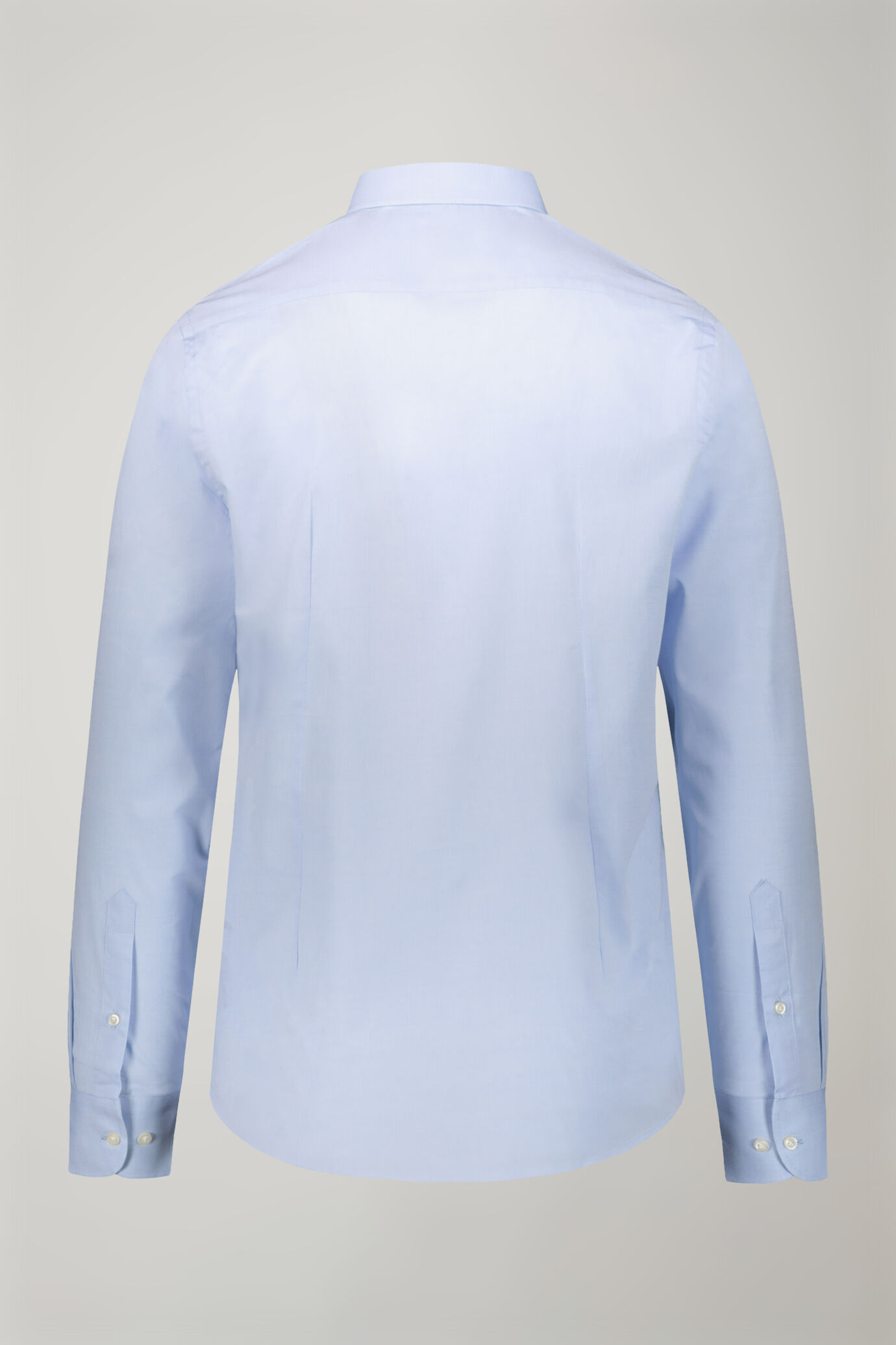 Men's French collar classic shirt stretch slub fabric image number 6