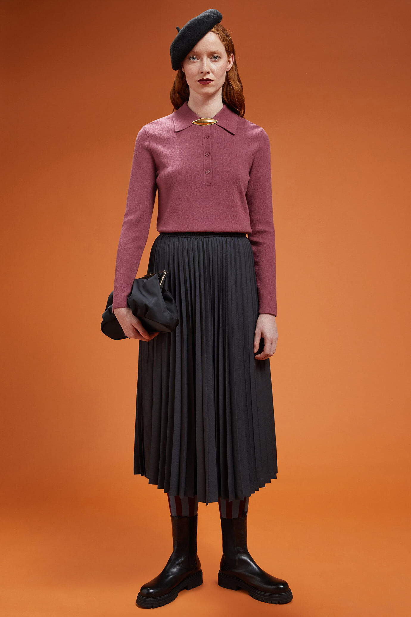 Polo donna a manica lunga regular fit image number 1