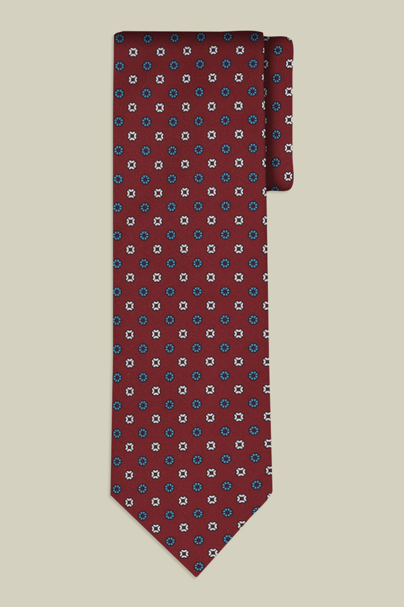 Cravatta uomo con micro fantasie geometriche