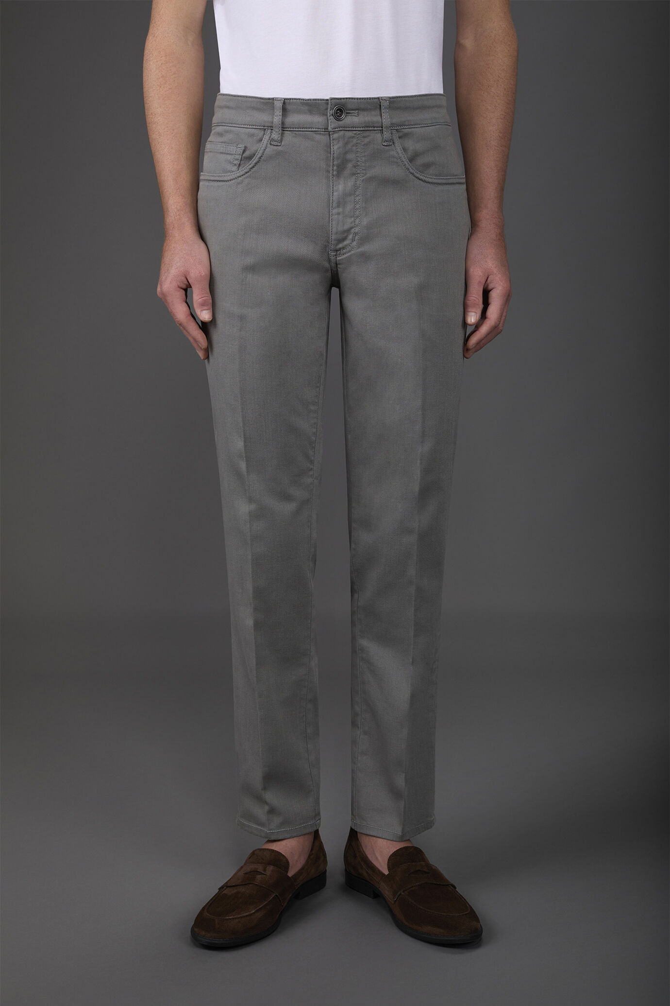 Men's 5-pocket trousers, twill construction image number 1