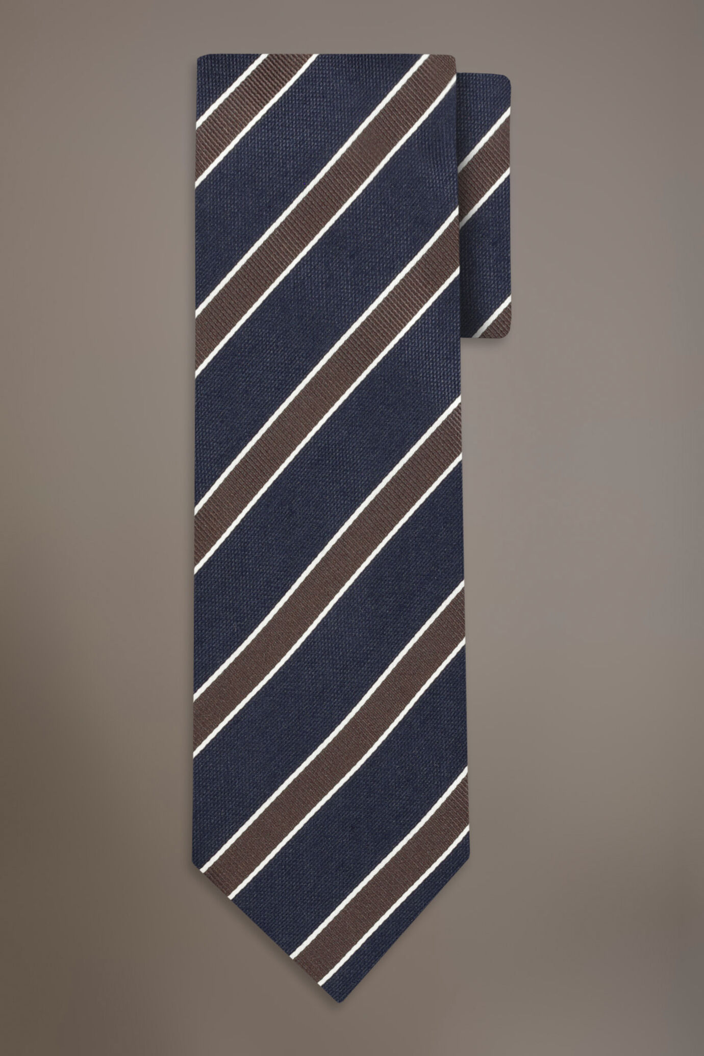 Bamboo blend tie regimental image number 0