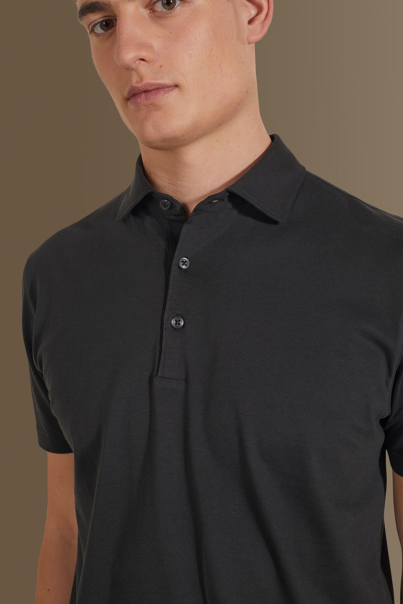 Polo manica corta uomo 100% cotone supima image number 1