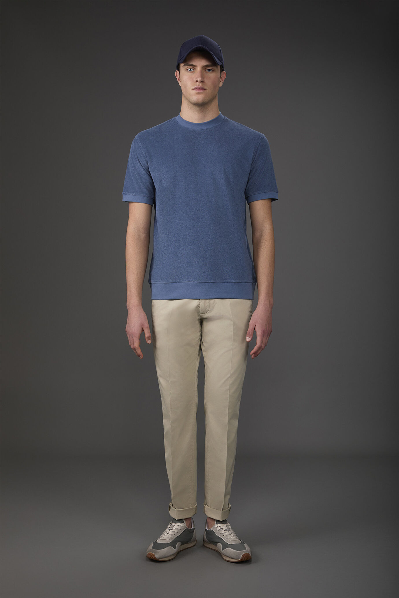 T-shirt homme col rond et manches courtes en coton éponge image number 1