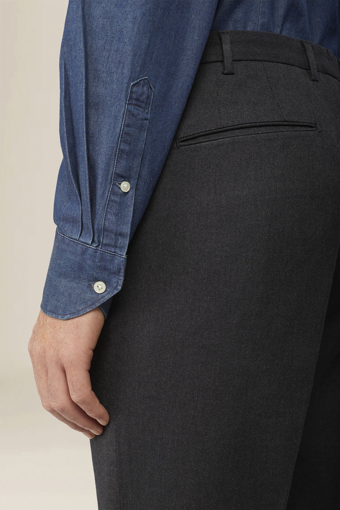 Chemise homme 100 % coton denim coupe slim image number 3