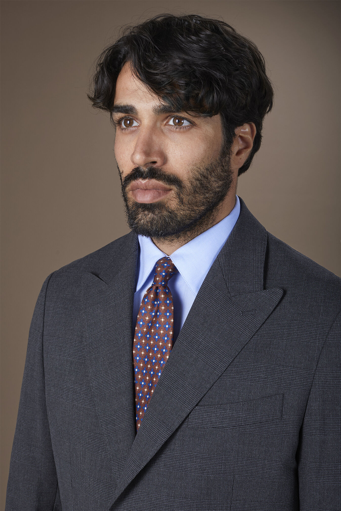 Men's tie with macro geometric pattern image number 0
