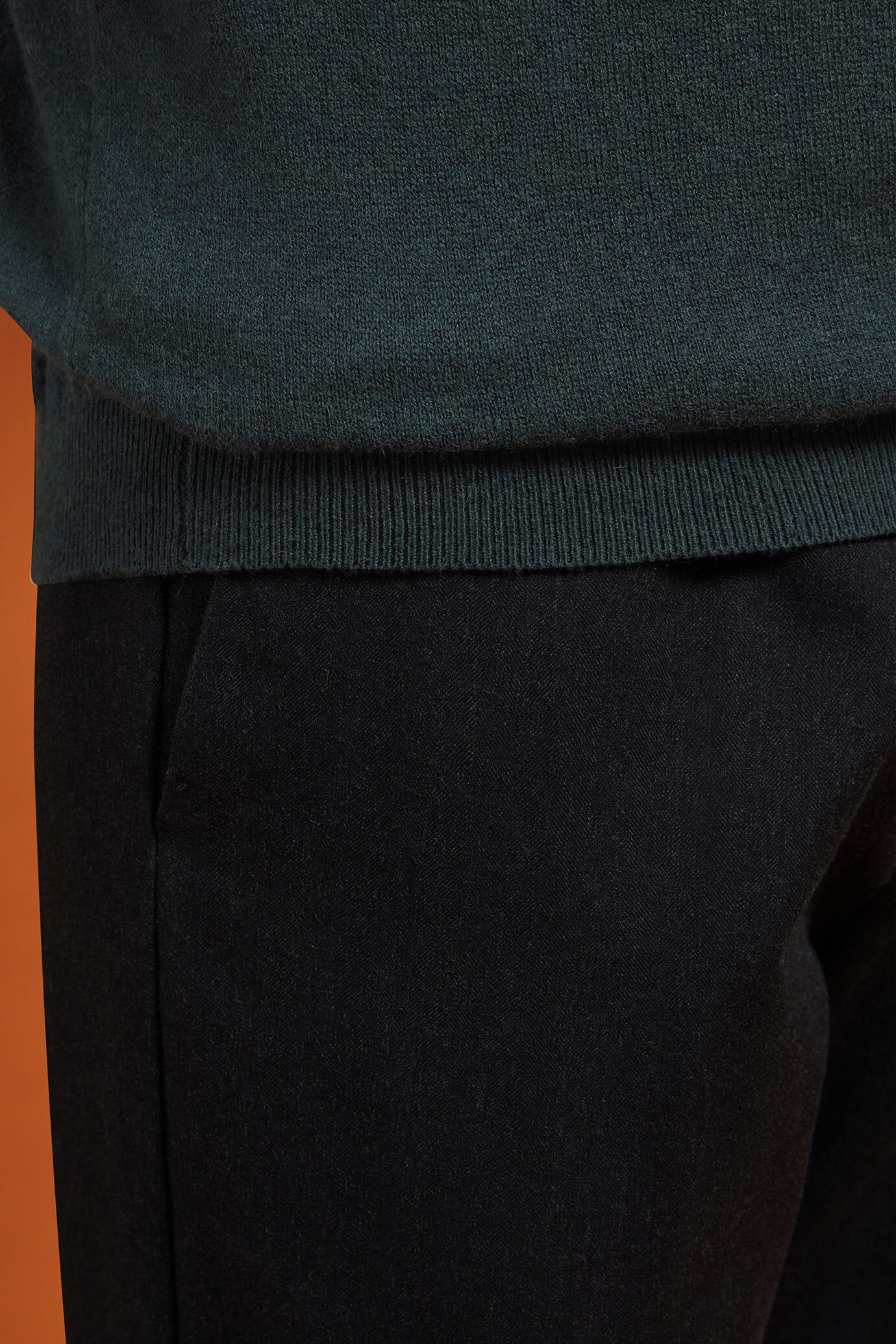 Gilet uomo girocollo lana e cotone regular fit image number 2
