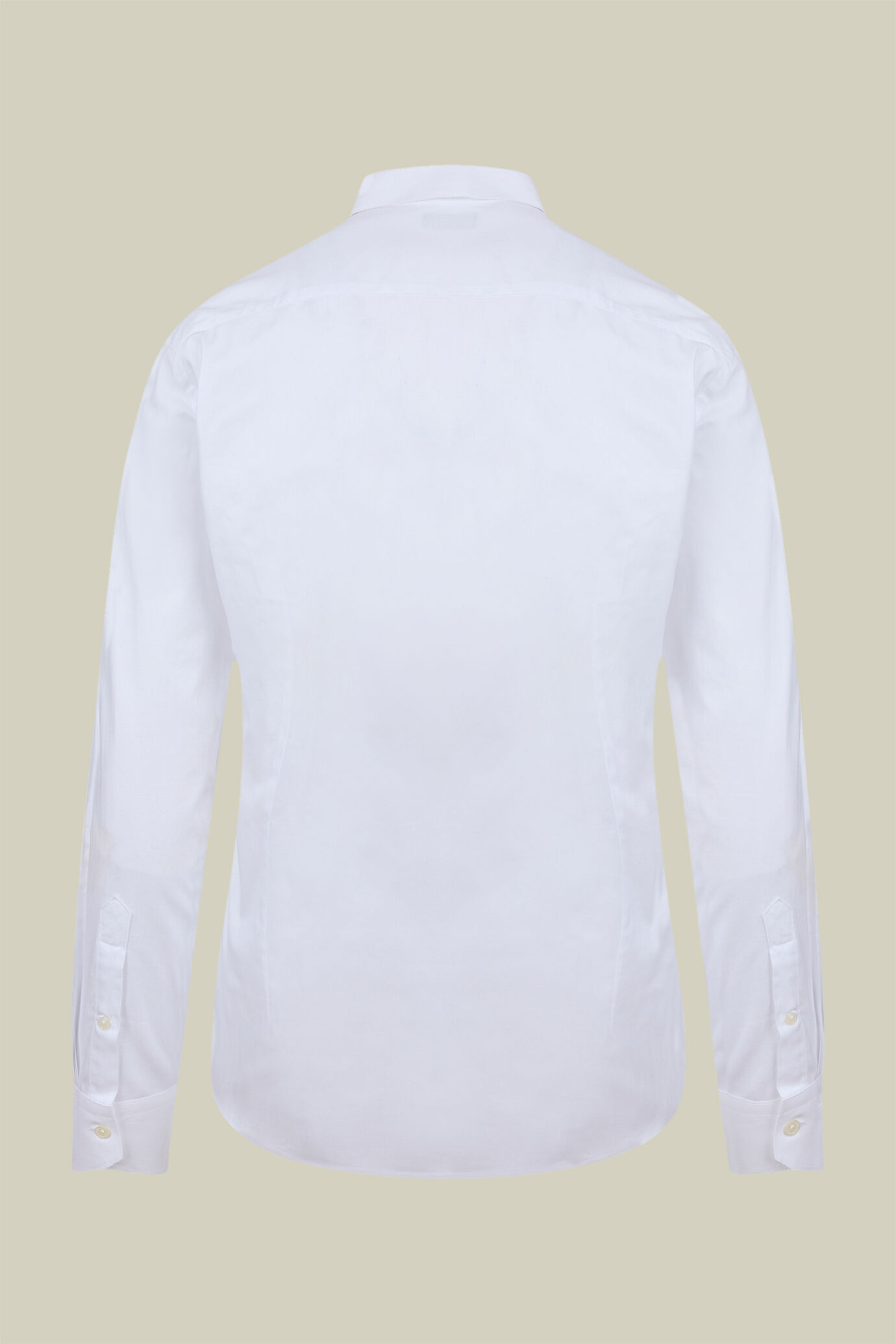 Men's regular fit classic shirt in 100% cotton herringbone fabric with a classic collar