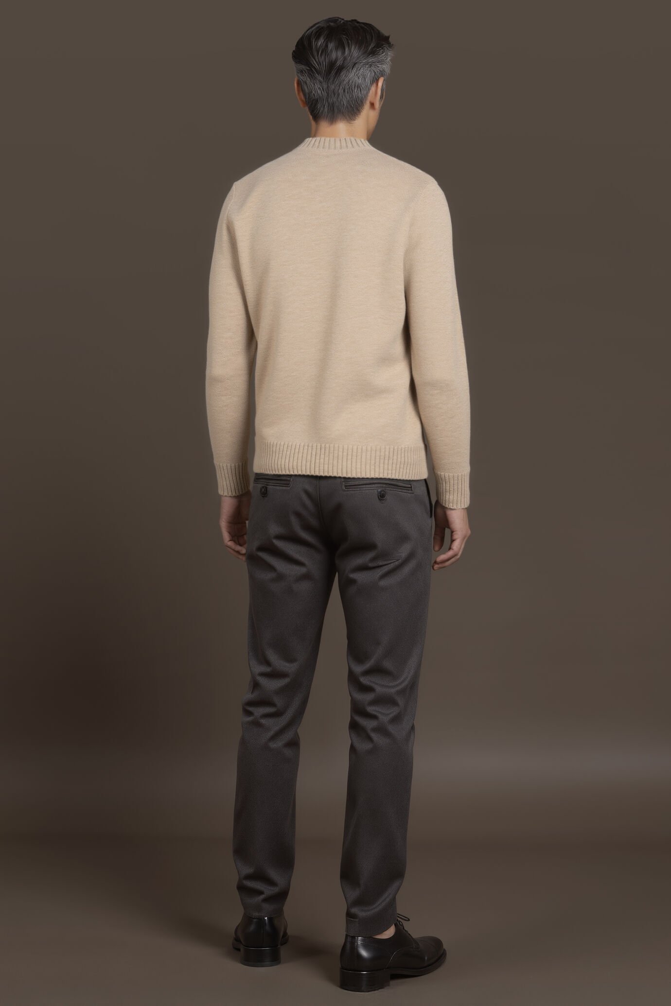 Herrenpullover mit rundem Halsausschnitt reguläre Passform image number 1