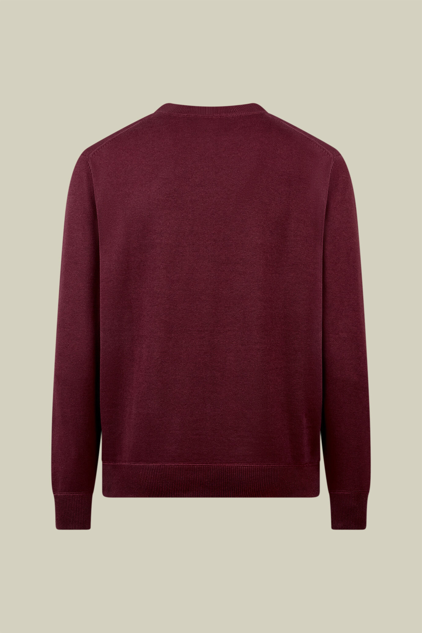 Herren-Pullover mit Rundhalsausschnitt aus Baumwolle in normaler Passform mit Plüscheffekt-Details image number 1