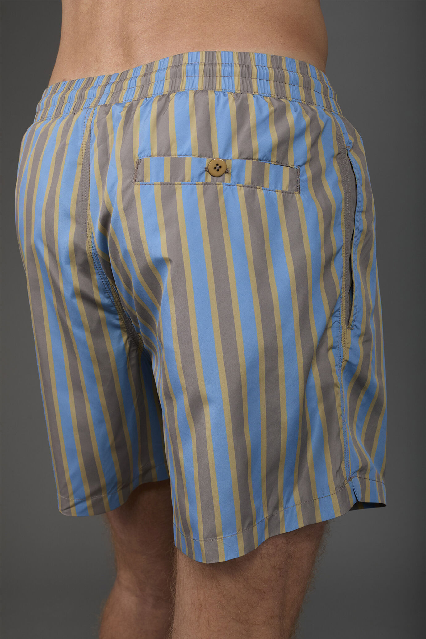 Men's swimwear with vertical striped pattern image number 3