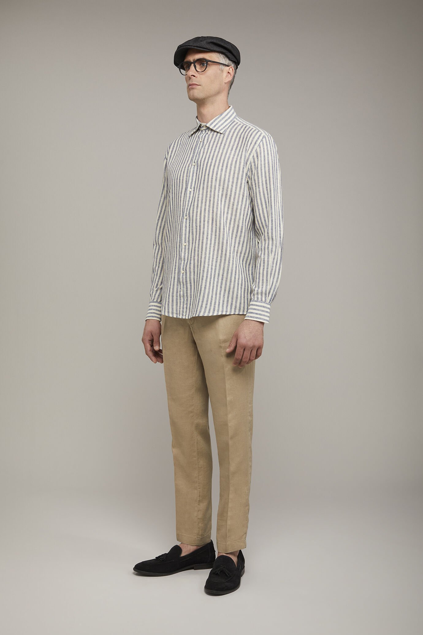 Chino-Hose aus 100% Leinen mit normaler Passform image number 1