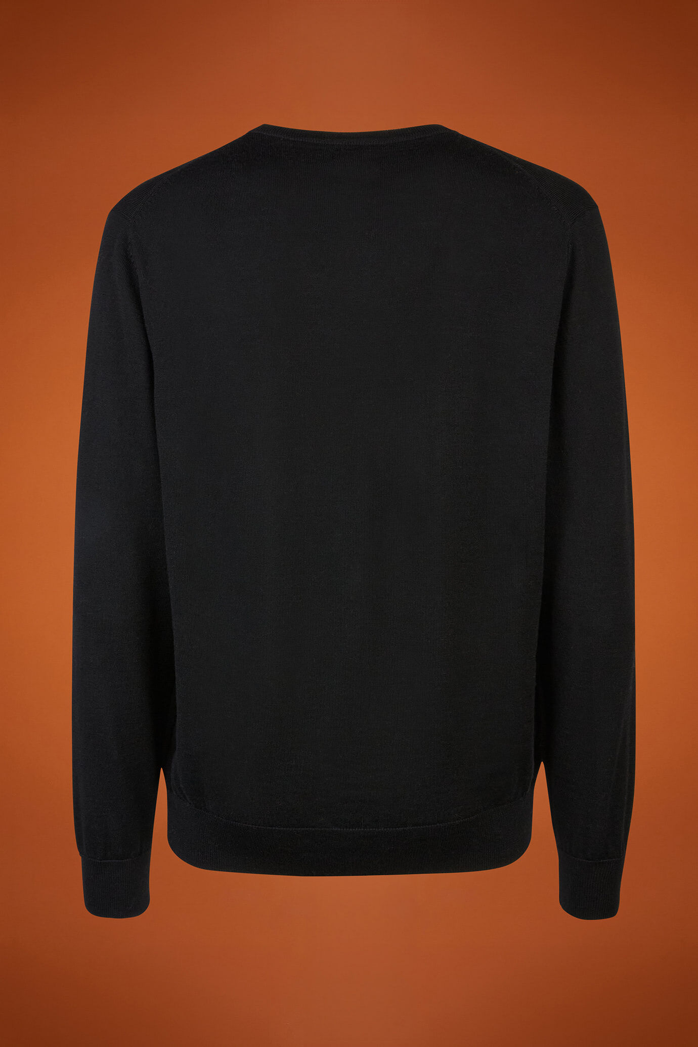 Herren-Rundhalspullover aus 100 % extrafeine Merinowolle in normaler Passform image number 5