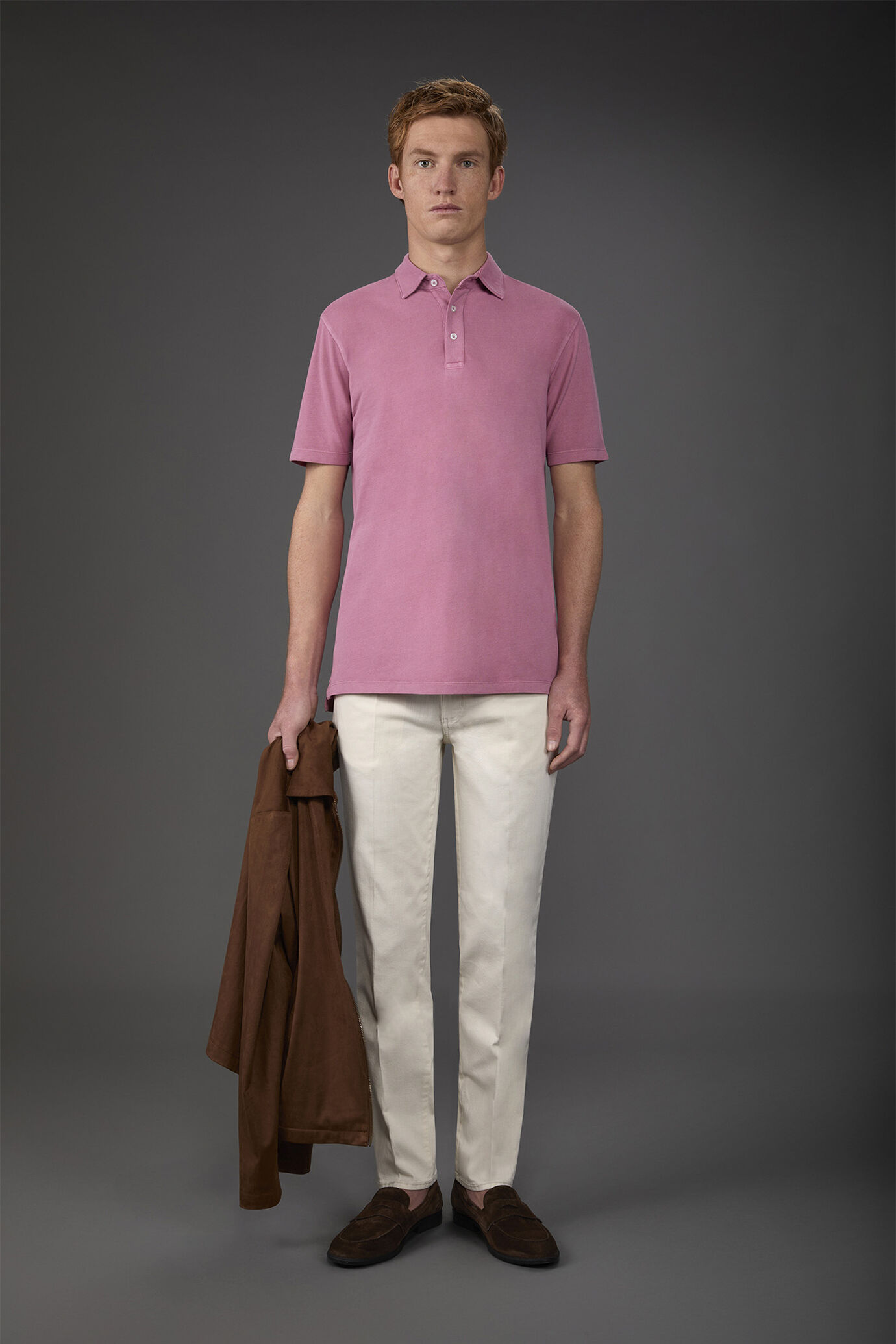 Kurzarm-Poloshirt f&uuml;r Herren aus 100% Piqu&eacute;-Baumwolle image number 1