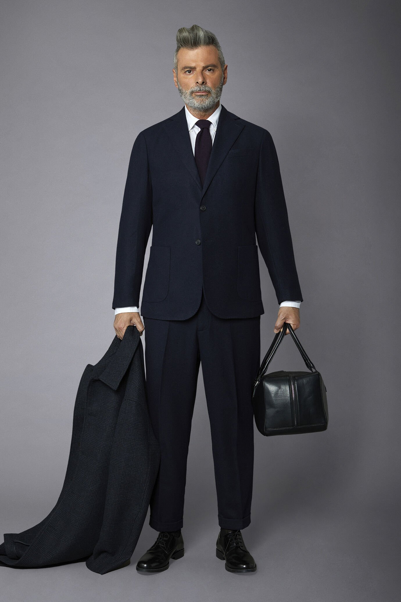 Giacca uomo monopetto misto lana regular fit image number 0