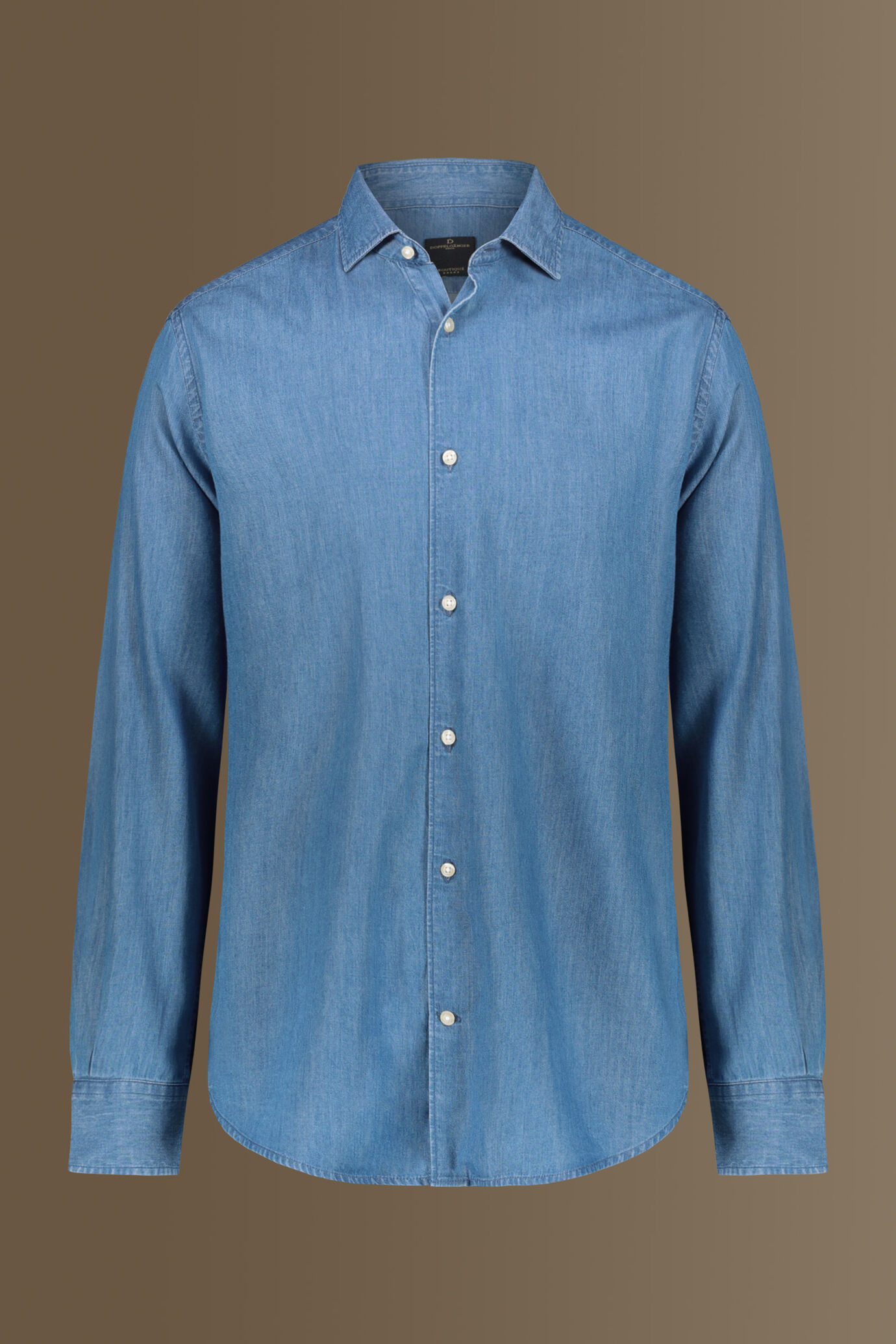 Casual shirt french collar jeans fabric image number 4