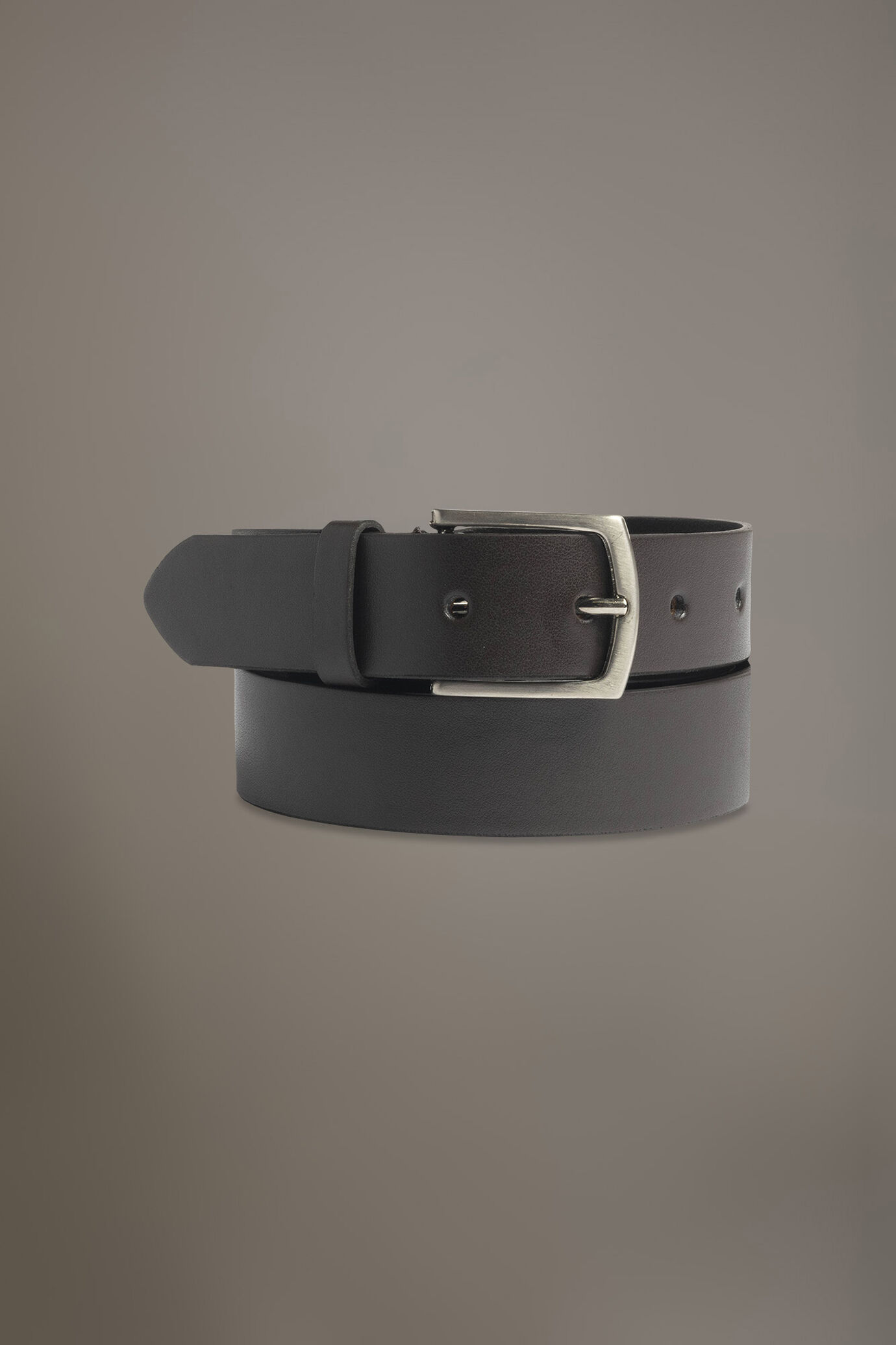 Cintura rivestita in pelle liscia made in Italy