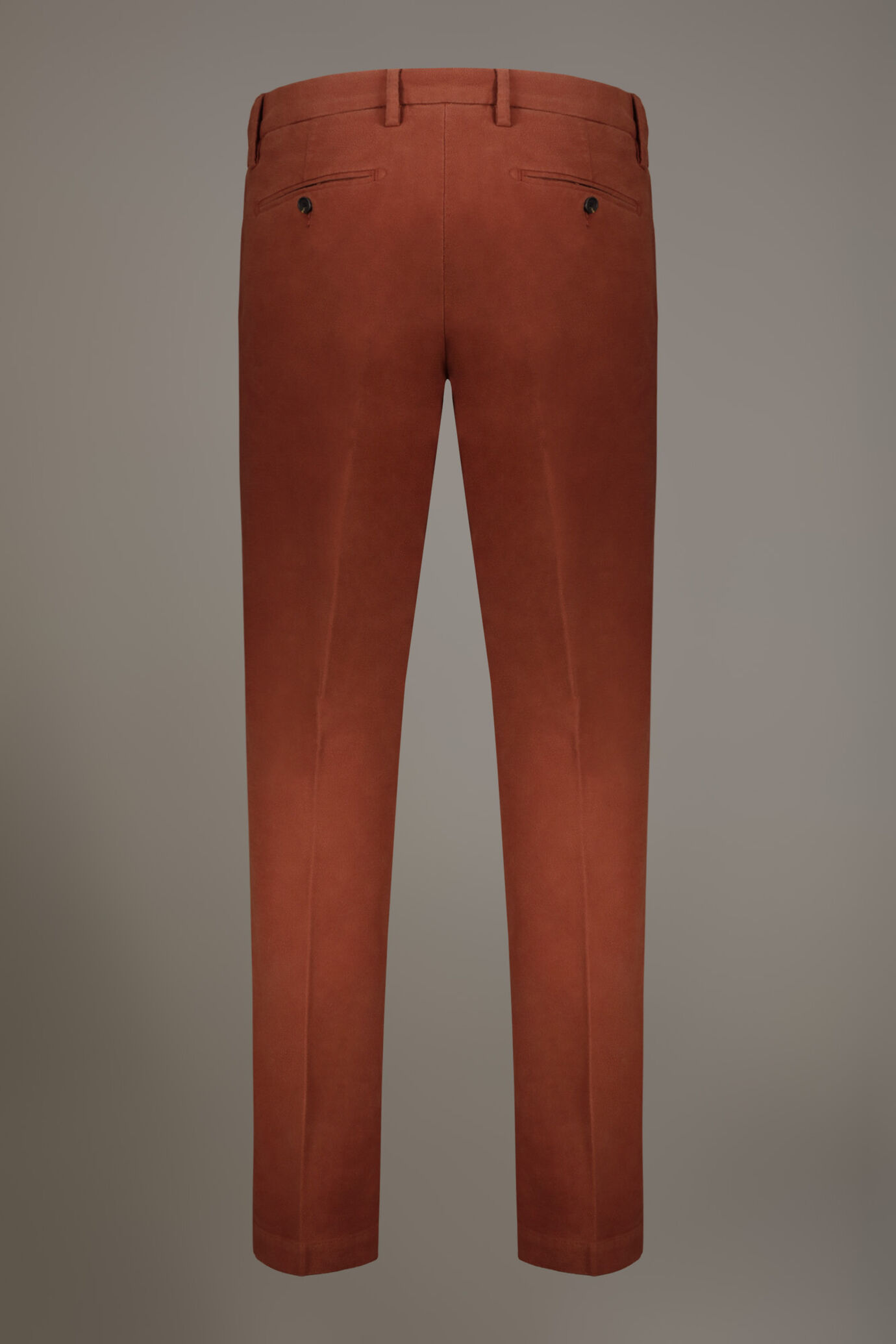 Regular fit chino trousers in moleskin fabric image number 6