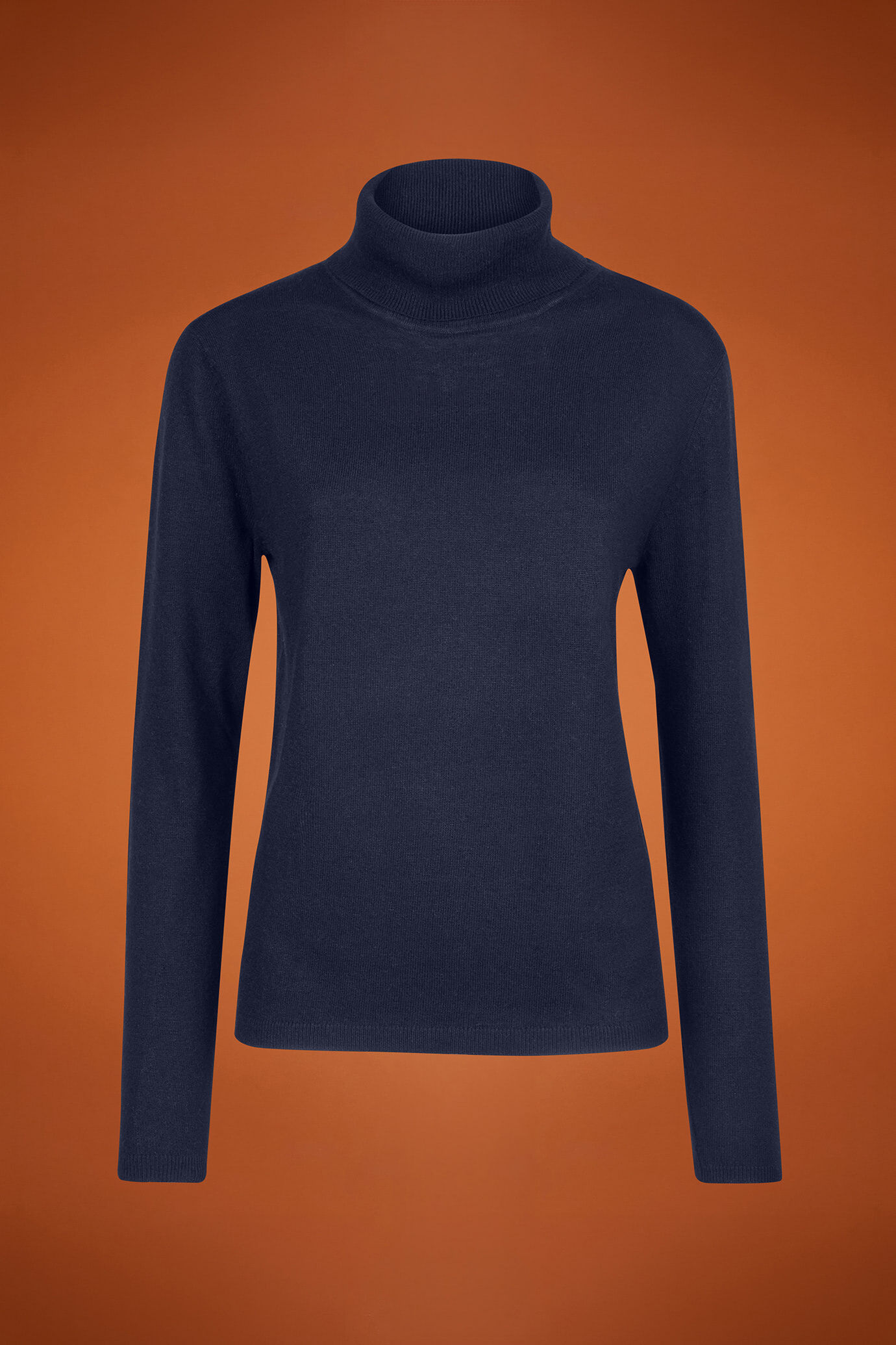 Hochgeschlossener Damen-Pullover aus einer Kaschmir-Wollmischung in normaler Passform image number 4