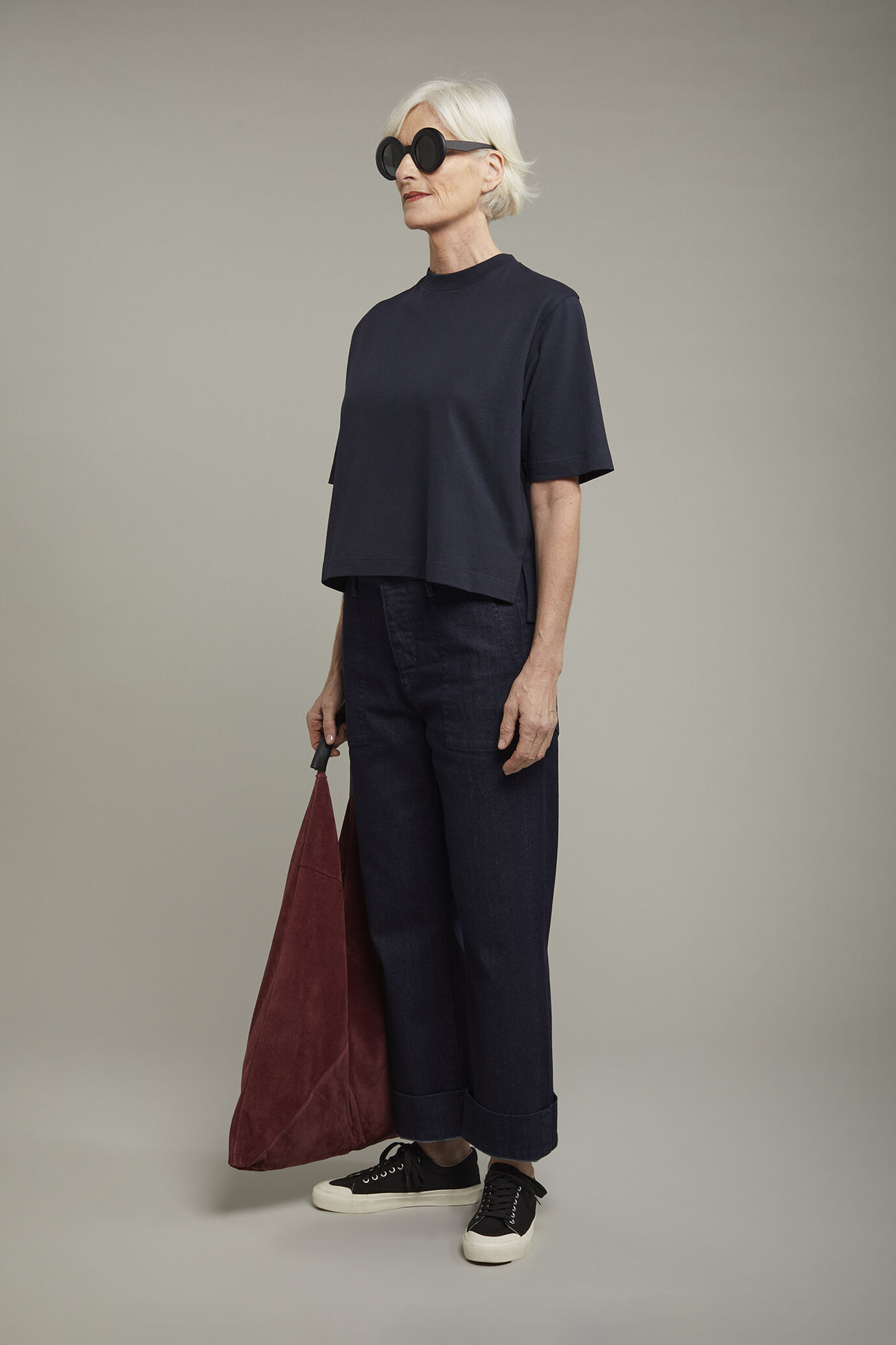 T-shirt femme &agrave; col rond 100&nbsp;% coton coupe r&eacute;guli&egrave;re image number 1