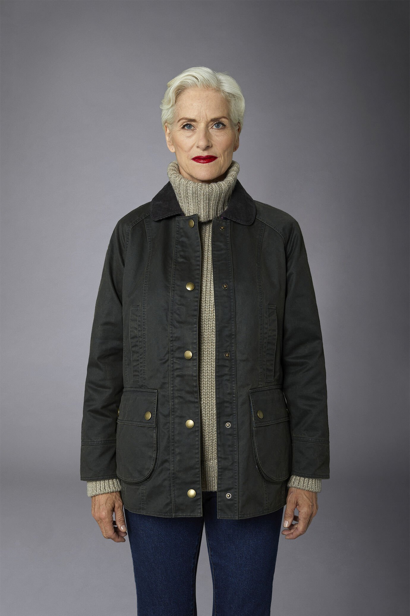 Giaccone donna in cotone cerato image number 2