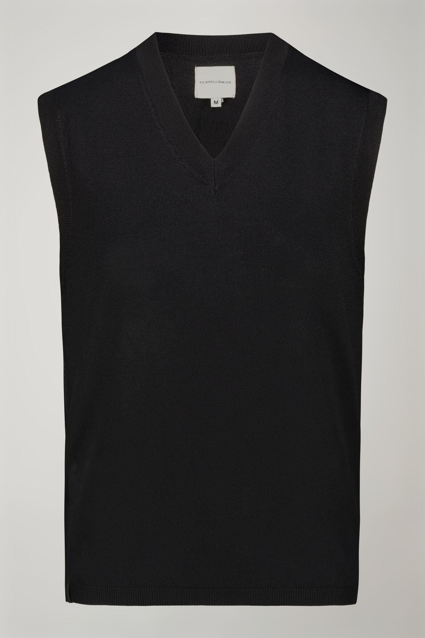 Gilet donna scollo a v tinta unita regular fit image number 3