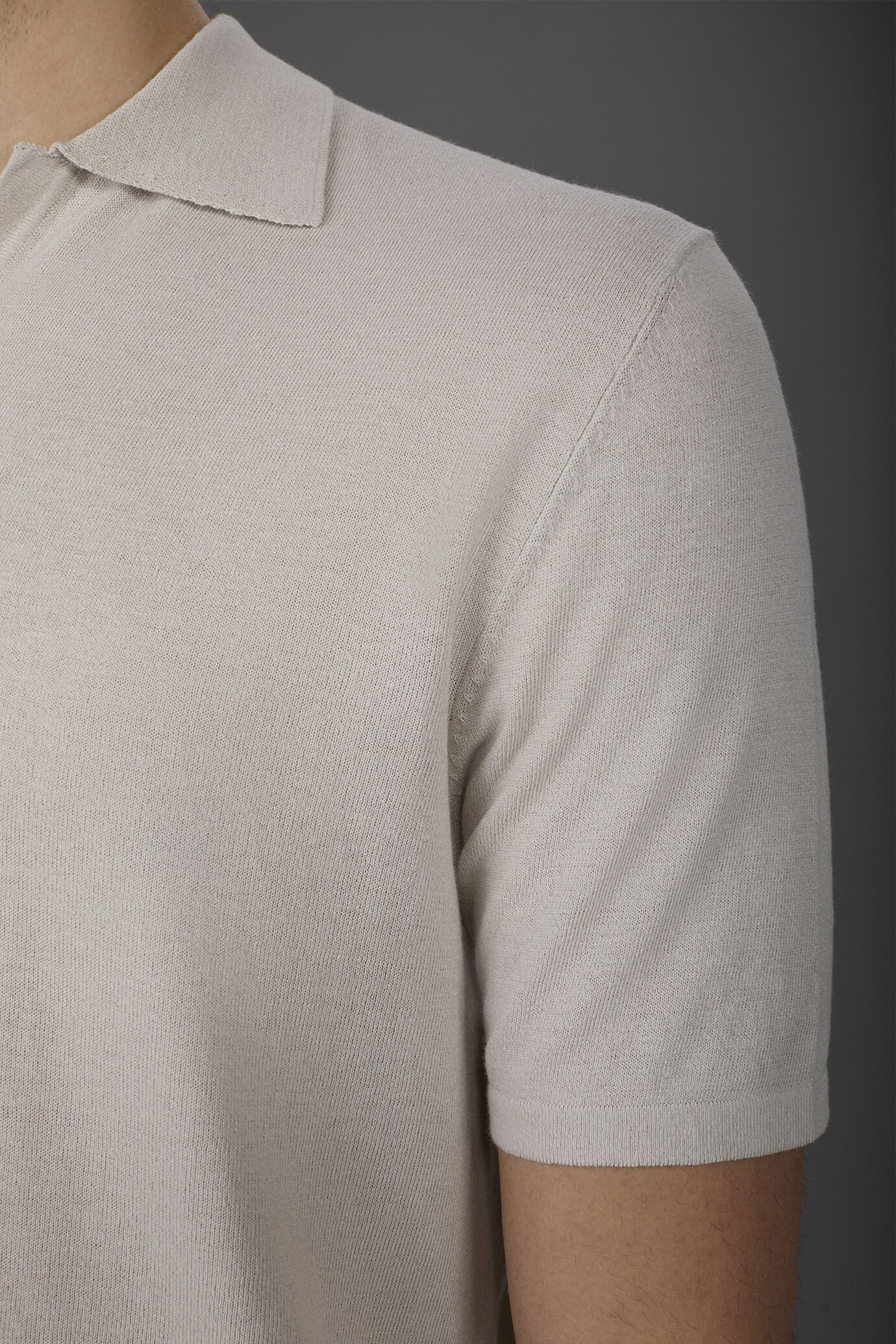 Herren-Poloshirt aus 100 % Baumwoll-Krepp mit kurzen Ärmeln und Derby-Kragen image number 3