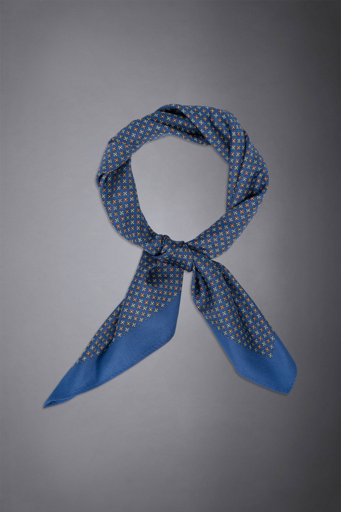 Men's patterned printed twill foulard image number 0
