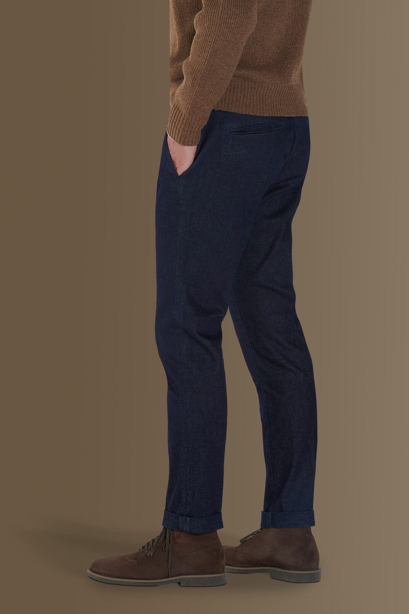 Denim chino trousers image number 2
